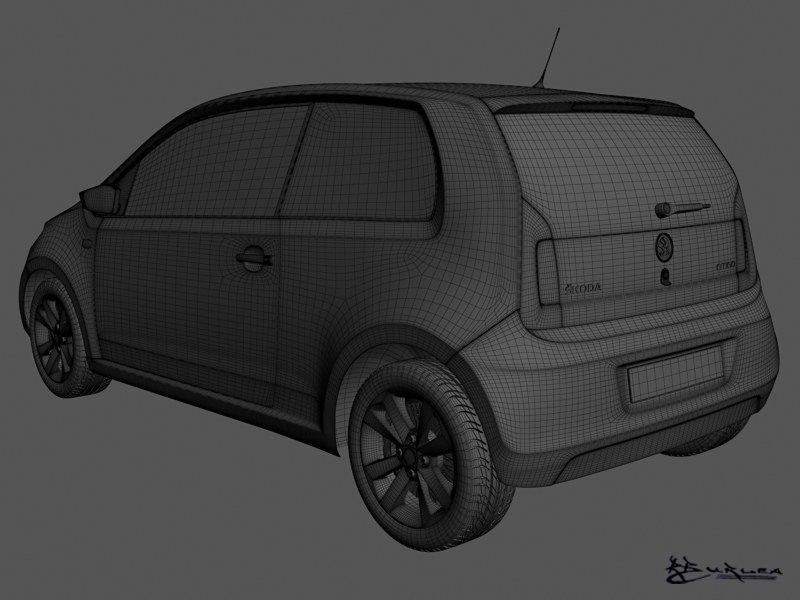 Skoda Citigo 3 doors 2012 3D model_11