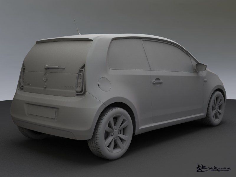 Skoda Citigo 3 doors 2012 3D model_8