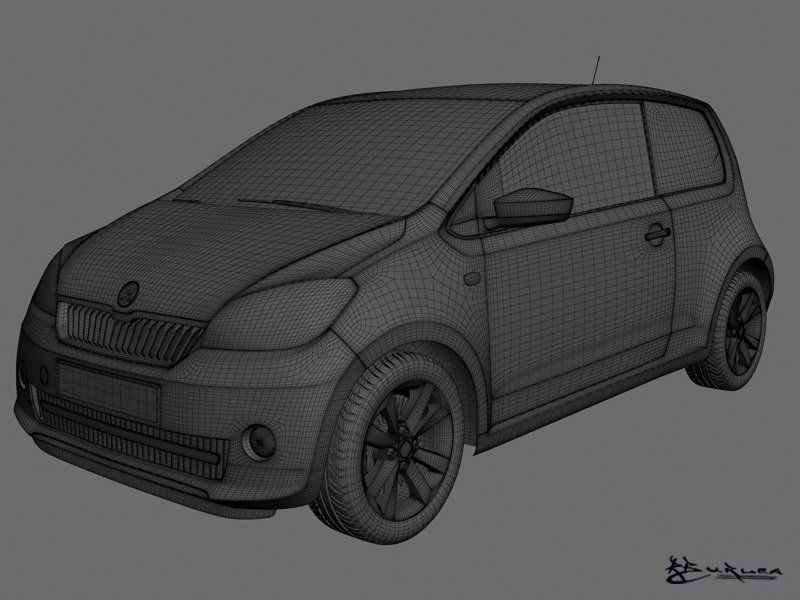Skoda Citigo 3 doors 2012 3D model_10
