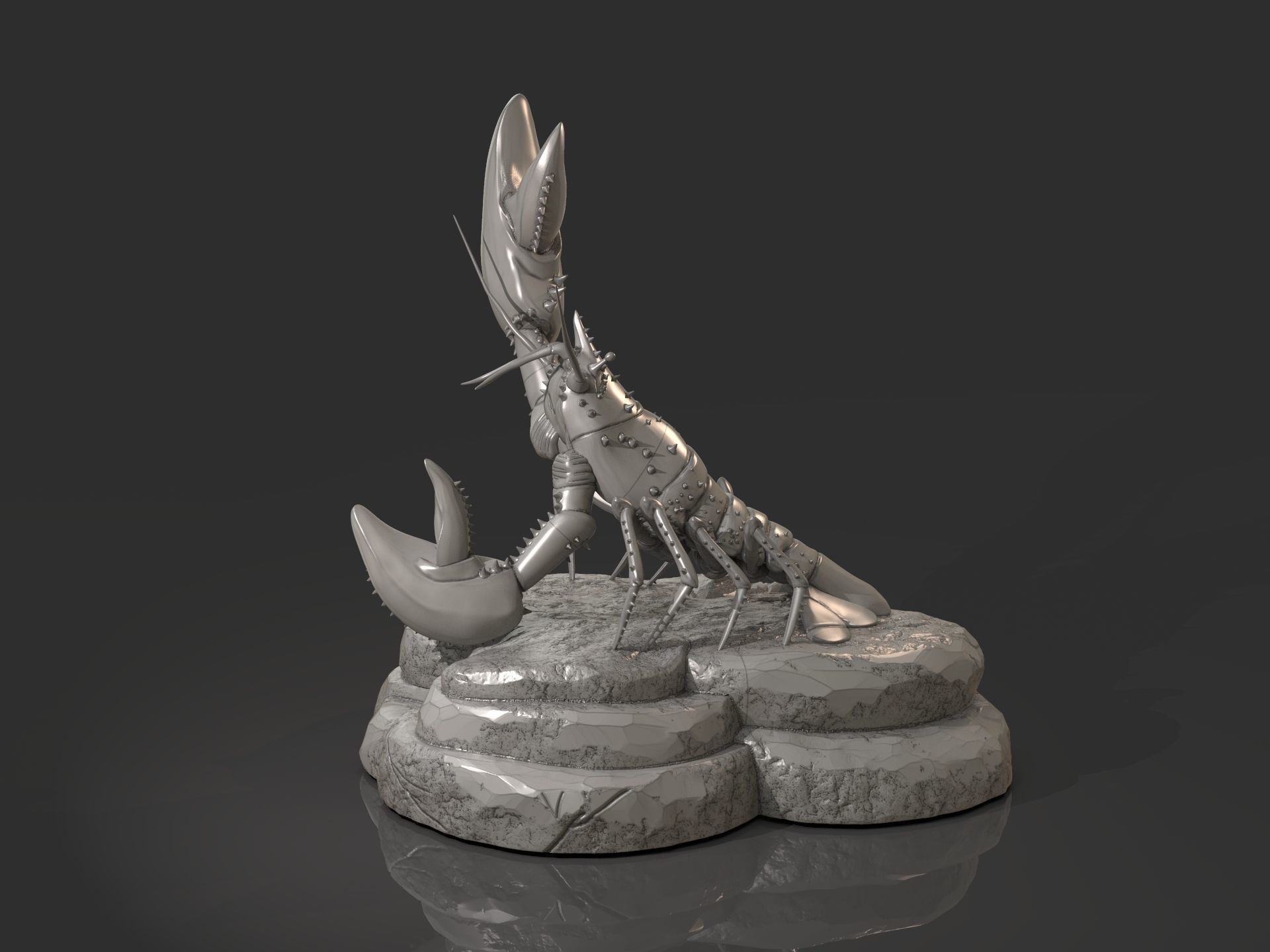 Lobster Ready for 3D Print 3D print model_1