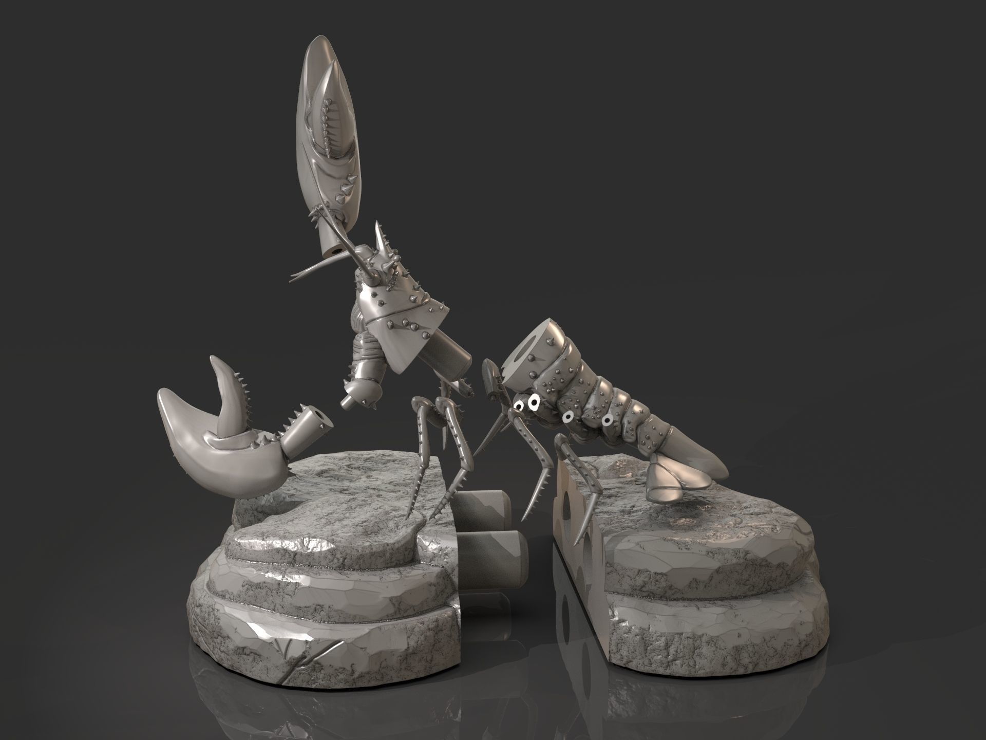 Lobster Ready for 3D Print 3D print model_23