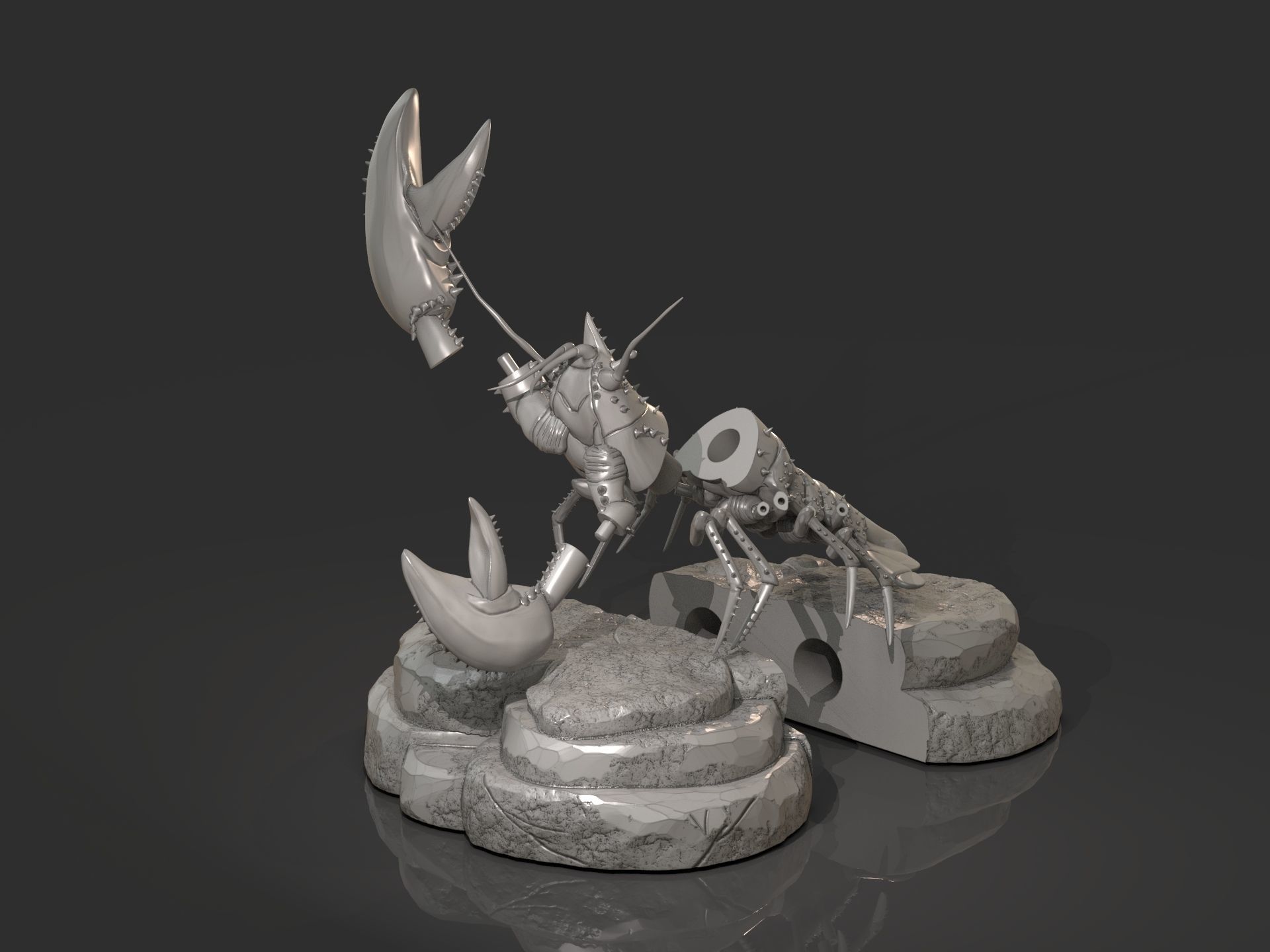 Lobster Ready for 3D Print 3D print model_22