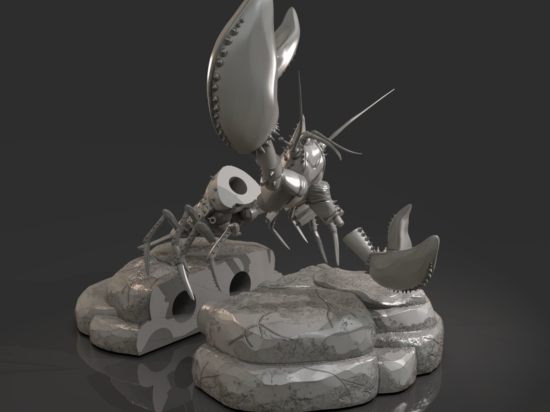 Lobster Ready for 3D Print 3D print model_26