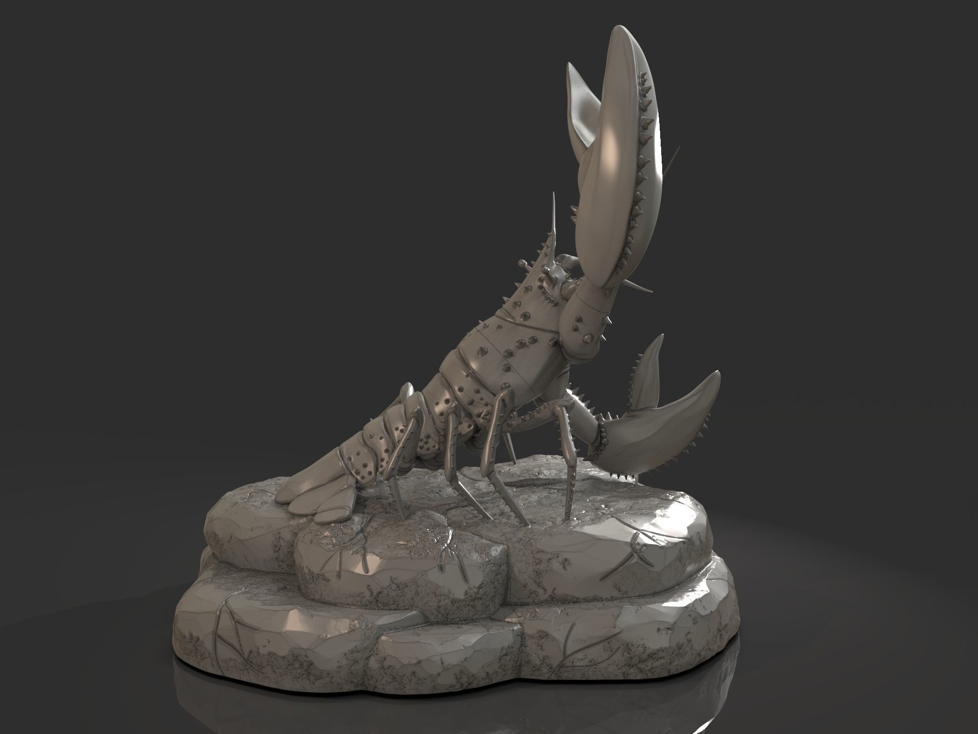 Lobster Ready for 3D Print 3D print model_4
