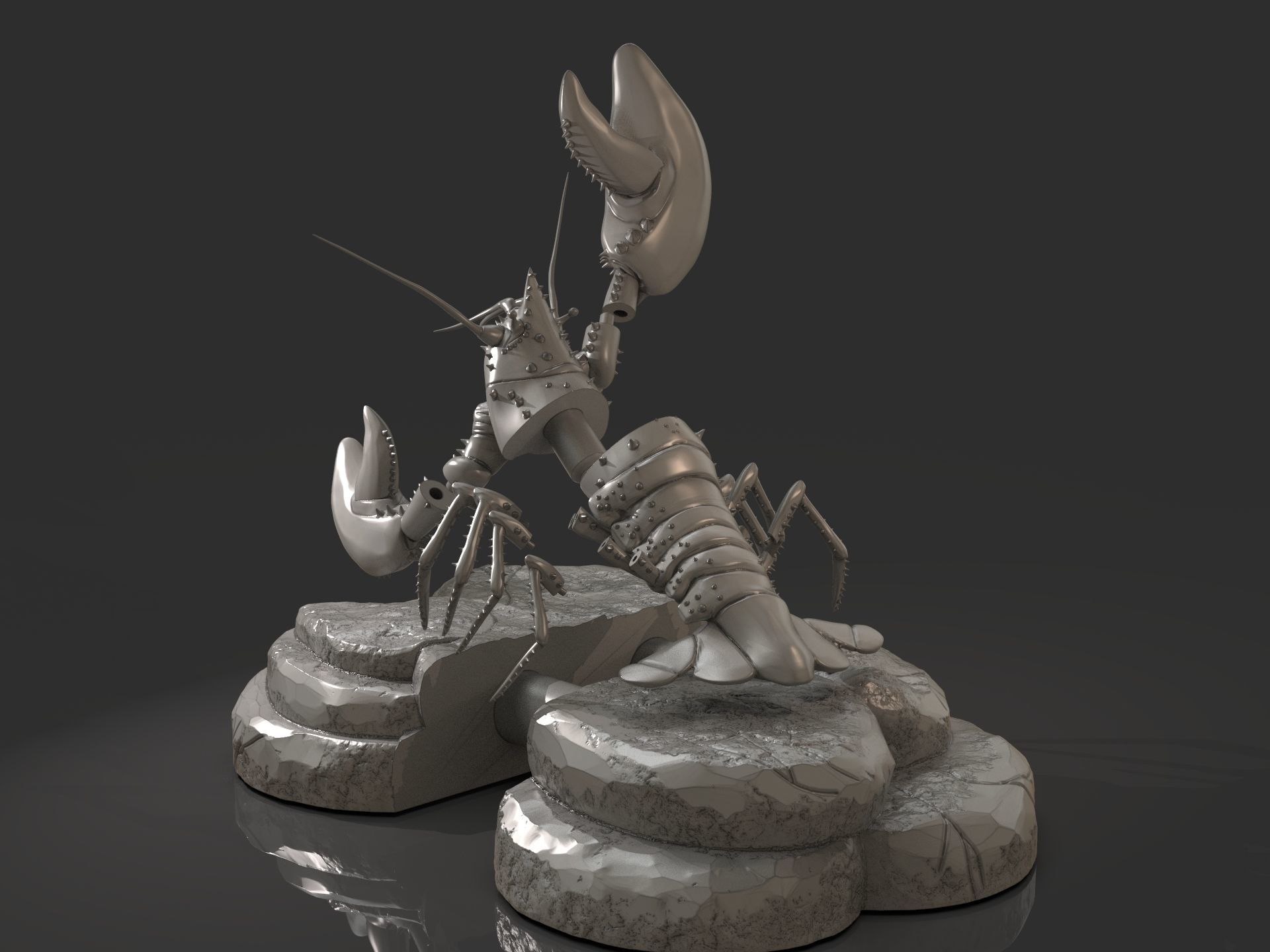 Lobster Ready for 3D Print 3D print model_24