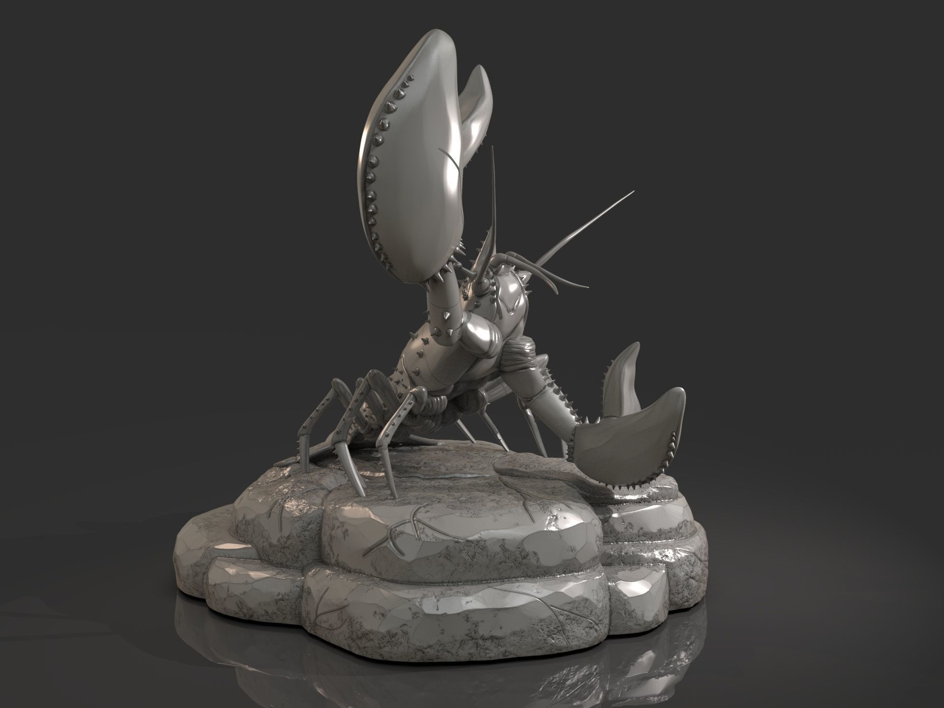 Lobster Ready for 3D Print 3D print model_6