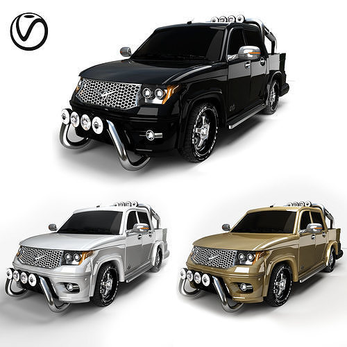 UAZ pickup sport 3D model