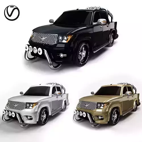 UAZ pickup sport 3D model