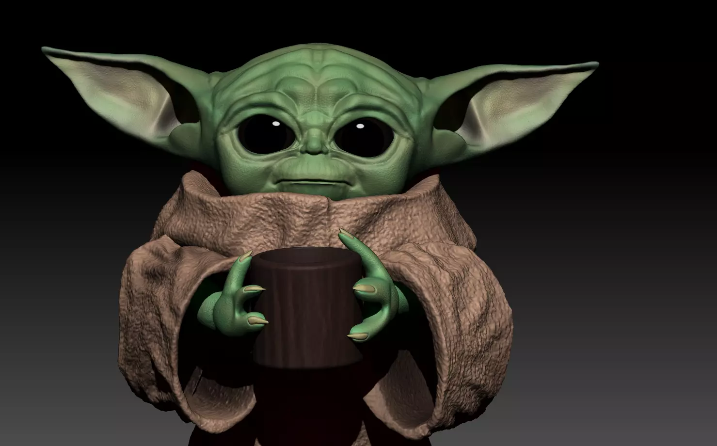 The Child - Baby Yoda - CGI and 3D PRINT 3D model_0