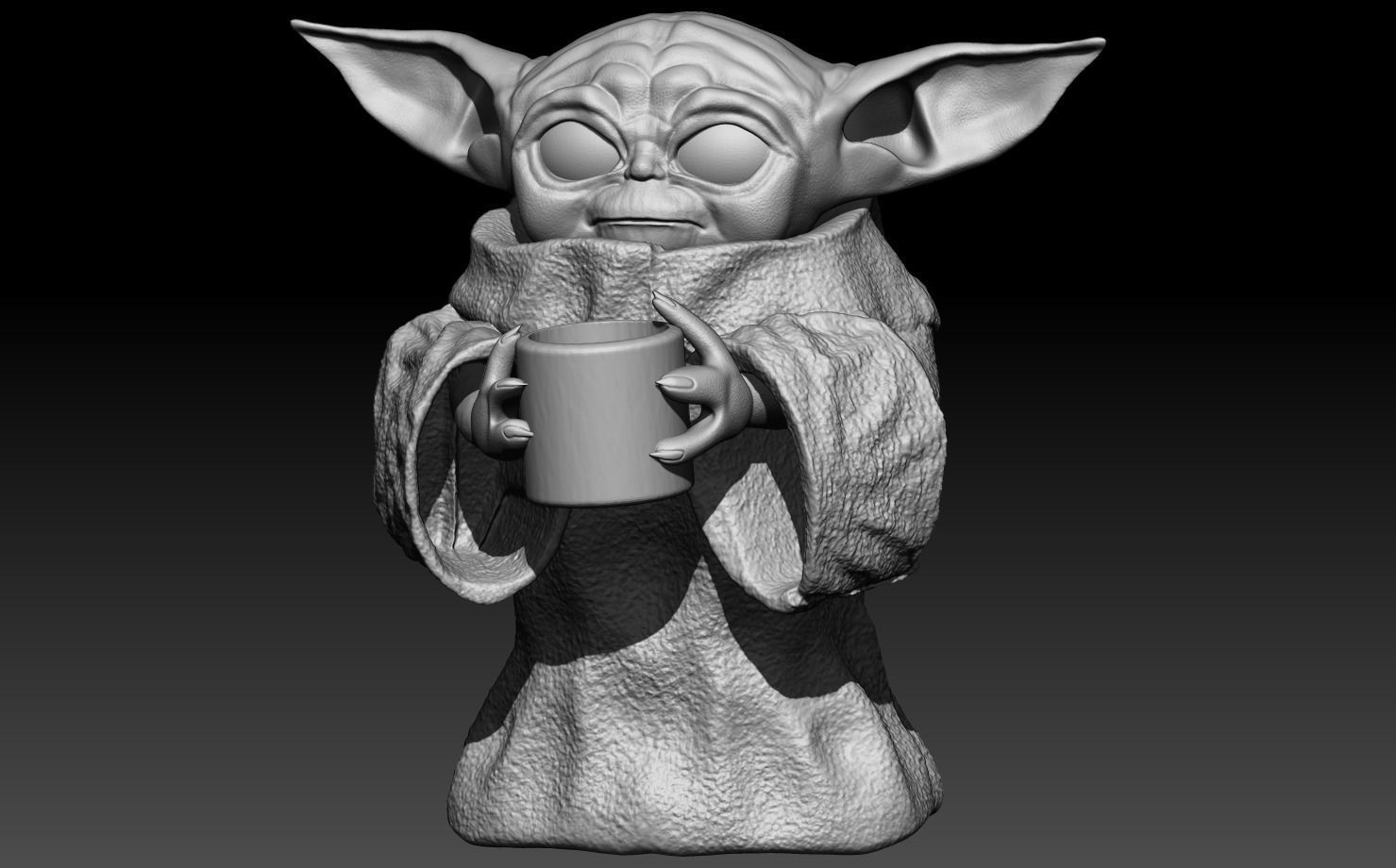 The Child - Baby Yoda - CGI and 3D PRINT 3D model_3