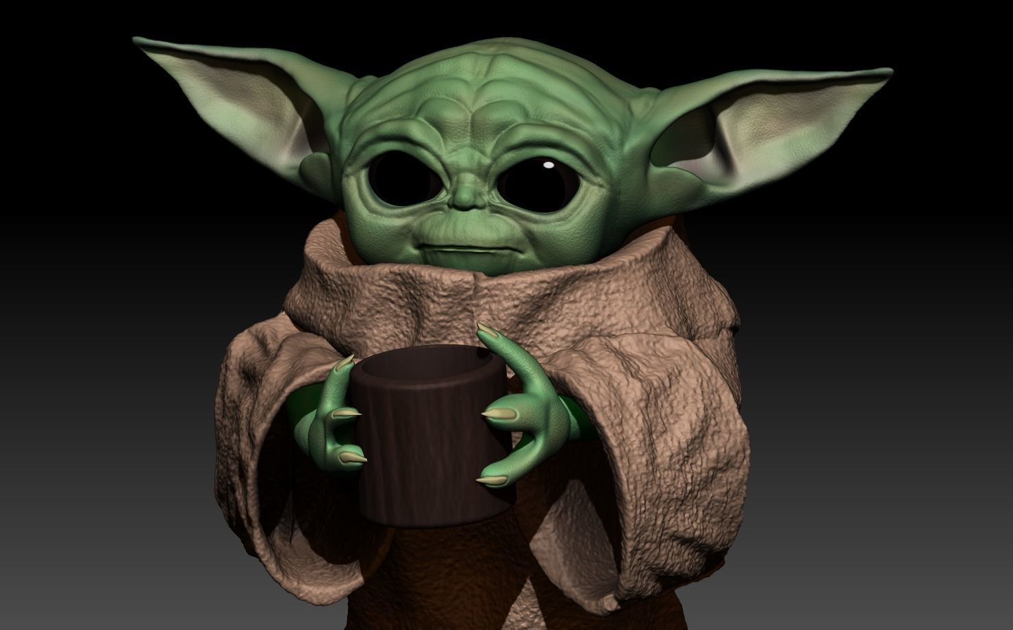 The Child - Baby Yoda - CGI and 3D PRINT 3D model_2