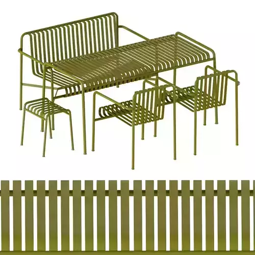 Hay Palissade dining table and chairs