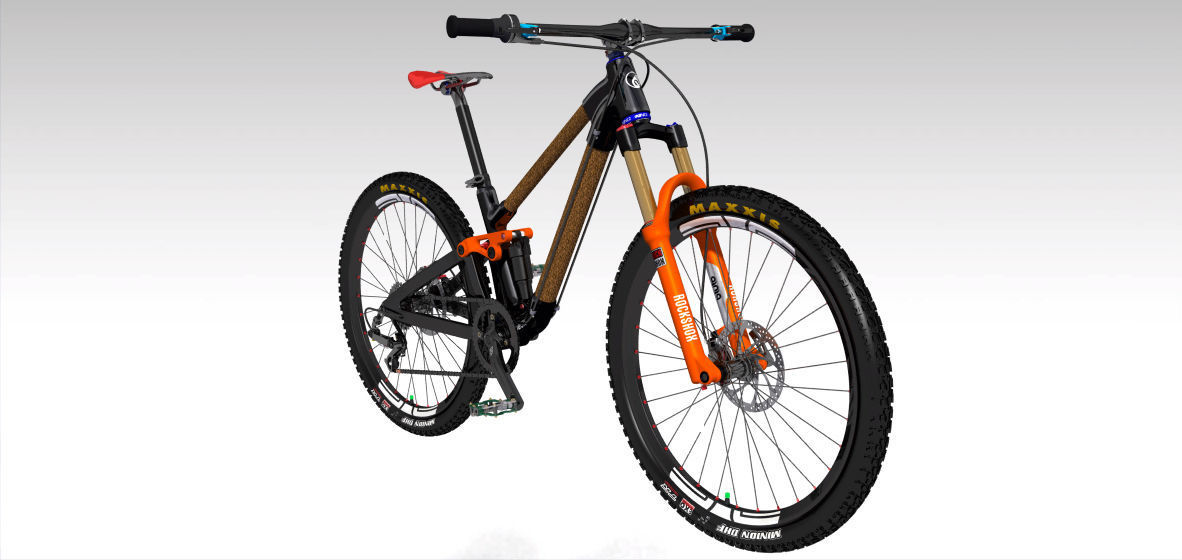 Frame MTB Full Suspension 3D model_5