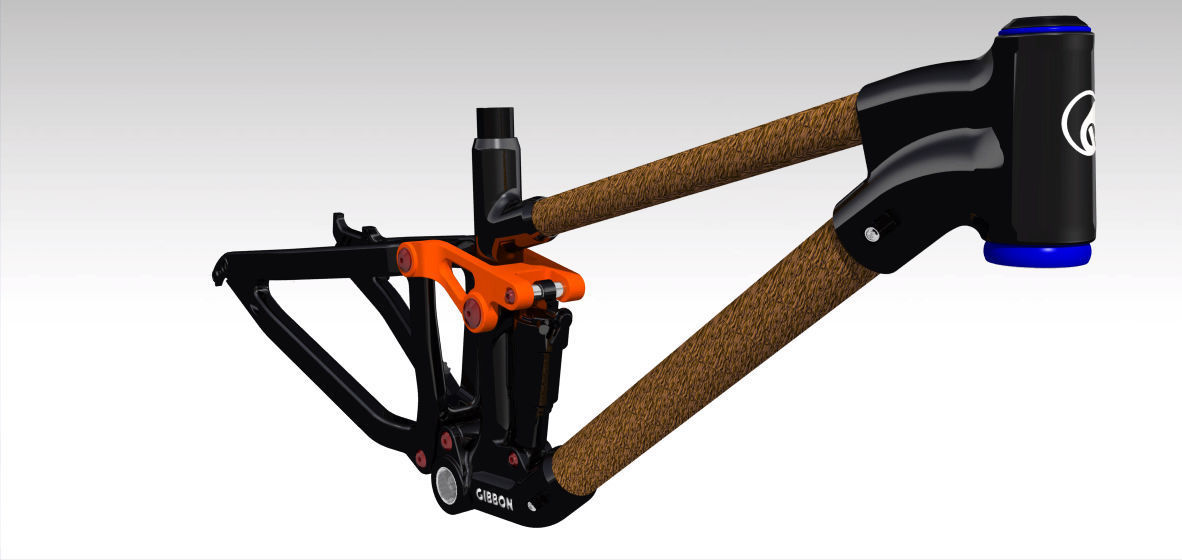 Frame MTB Full Suspension 3D model_1