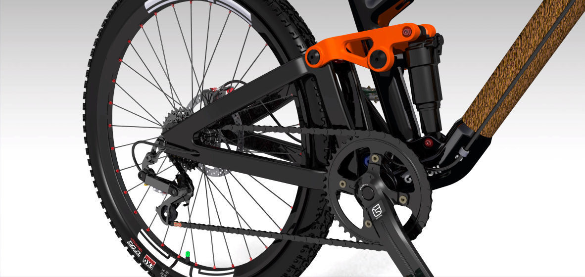 Frame MTB Full Suspension 3D model_8