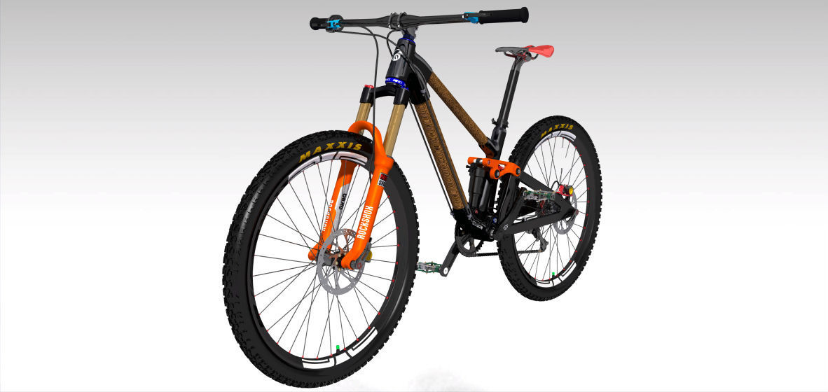 Frame MTB Full Suspension 3D model_4