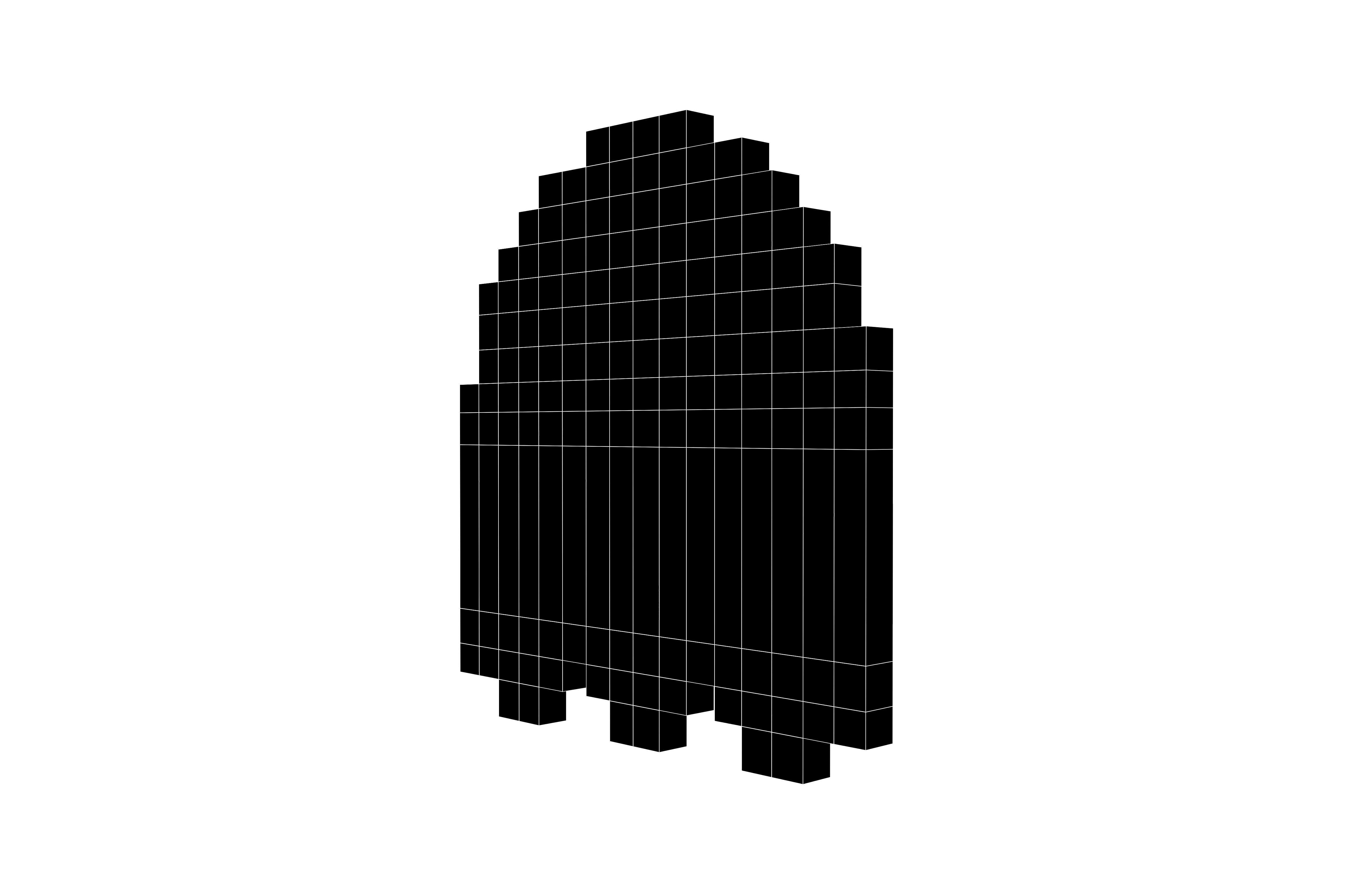 Pixel Blinky v1 003 Low-poly 3D model_4