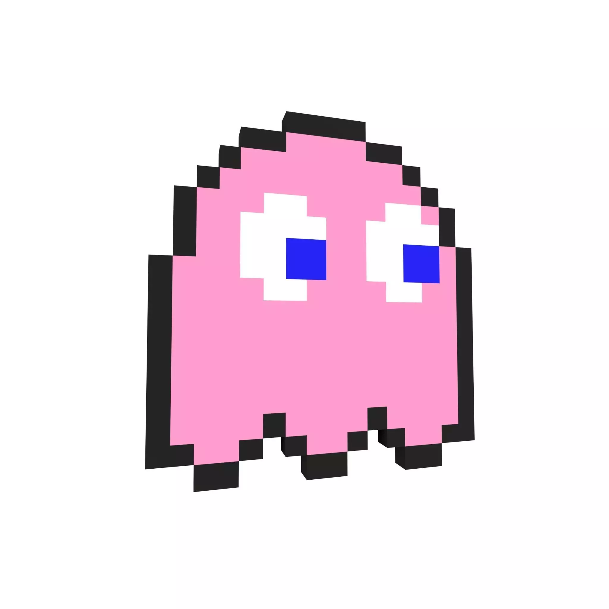 Pixel Pinky v1 001 Low-poly 3D model_0