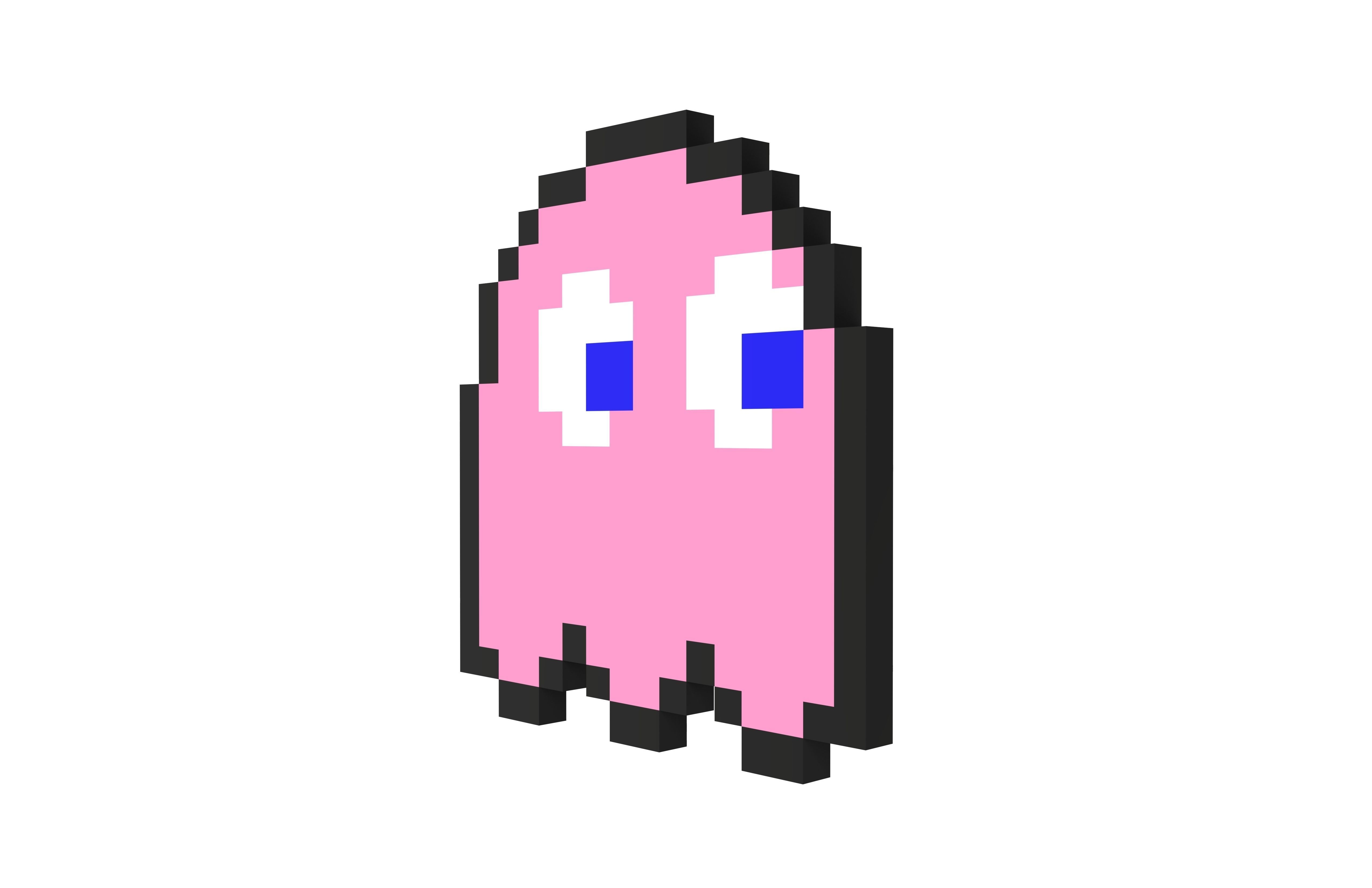 Pixel Pinky v1 001 Low-poly 3D model_2