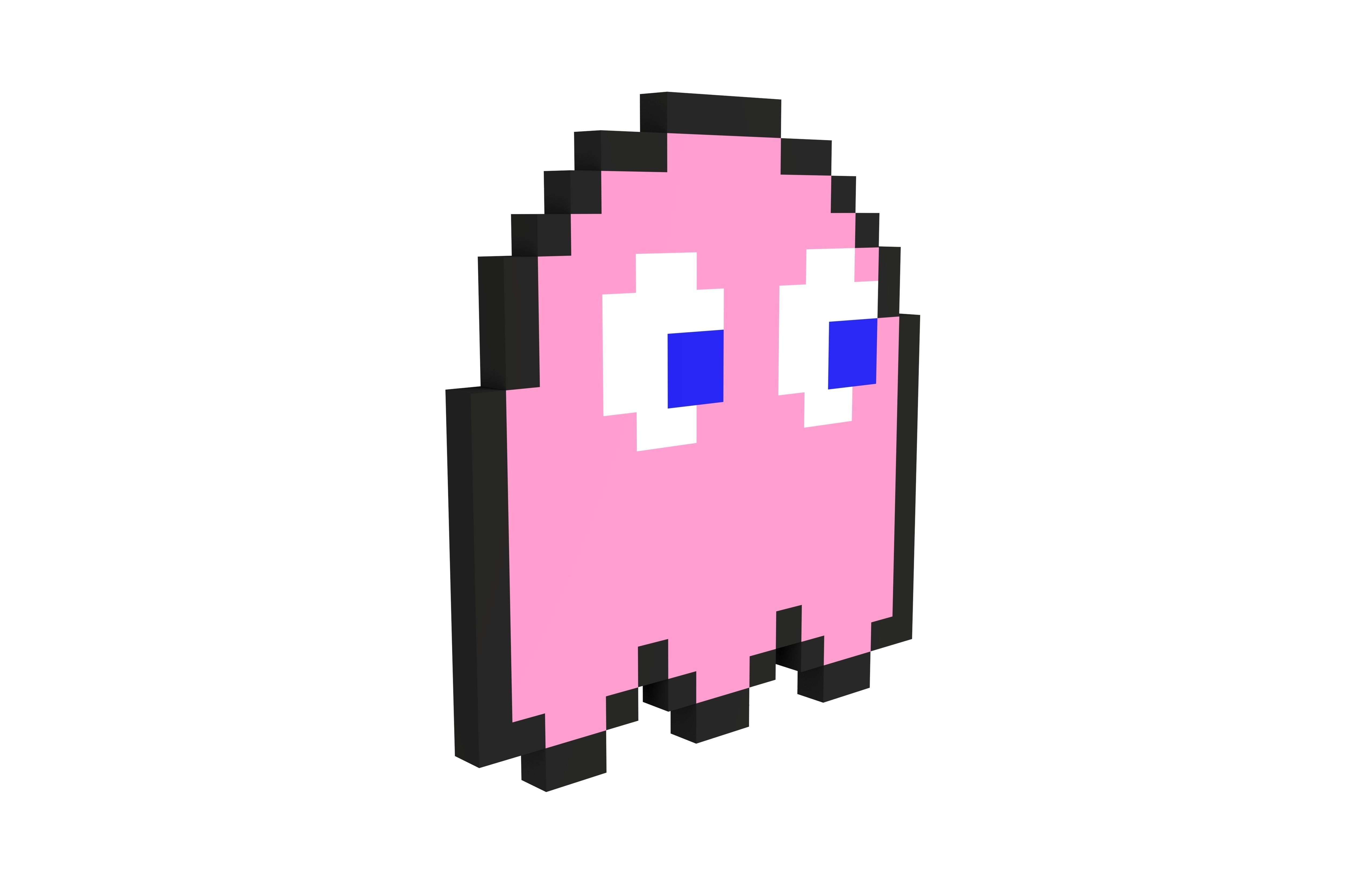 Pixel Pinky v1 001 Low-poly 3D model_3