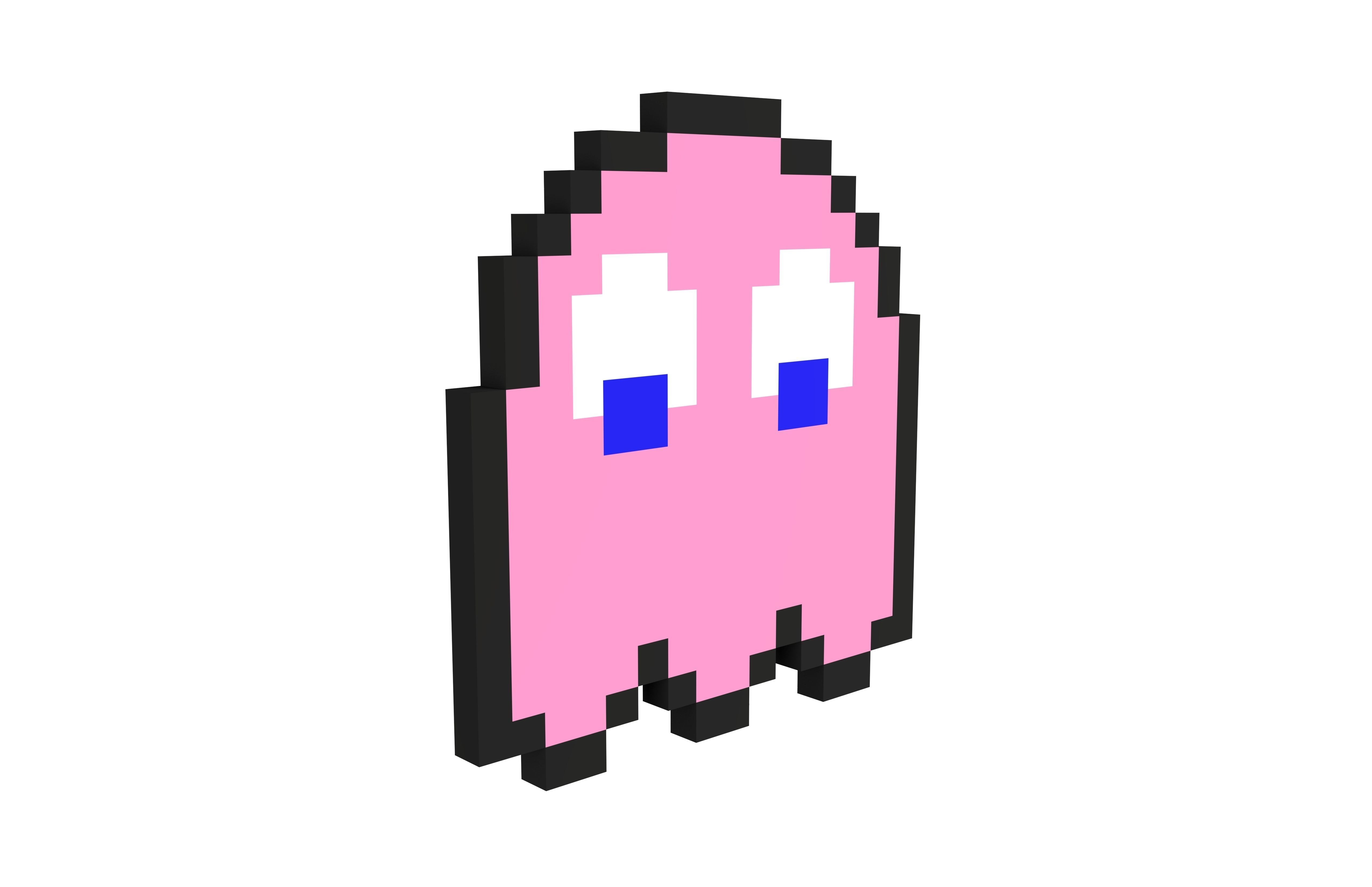 Pixel Pinky v1 002 Low-poly 3D model_3