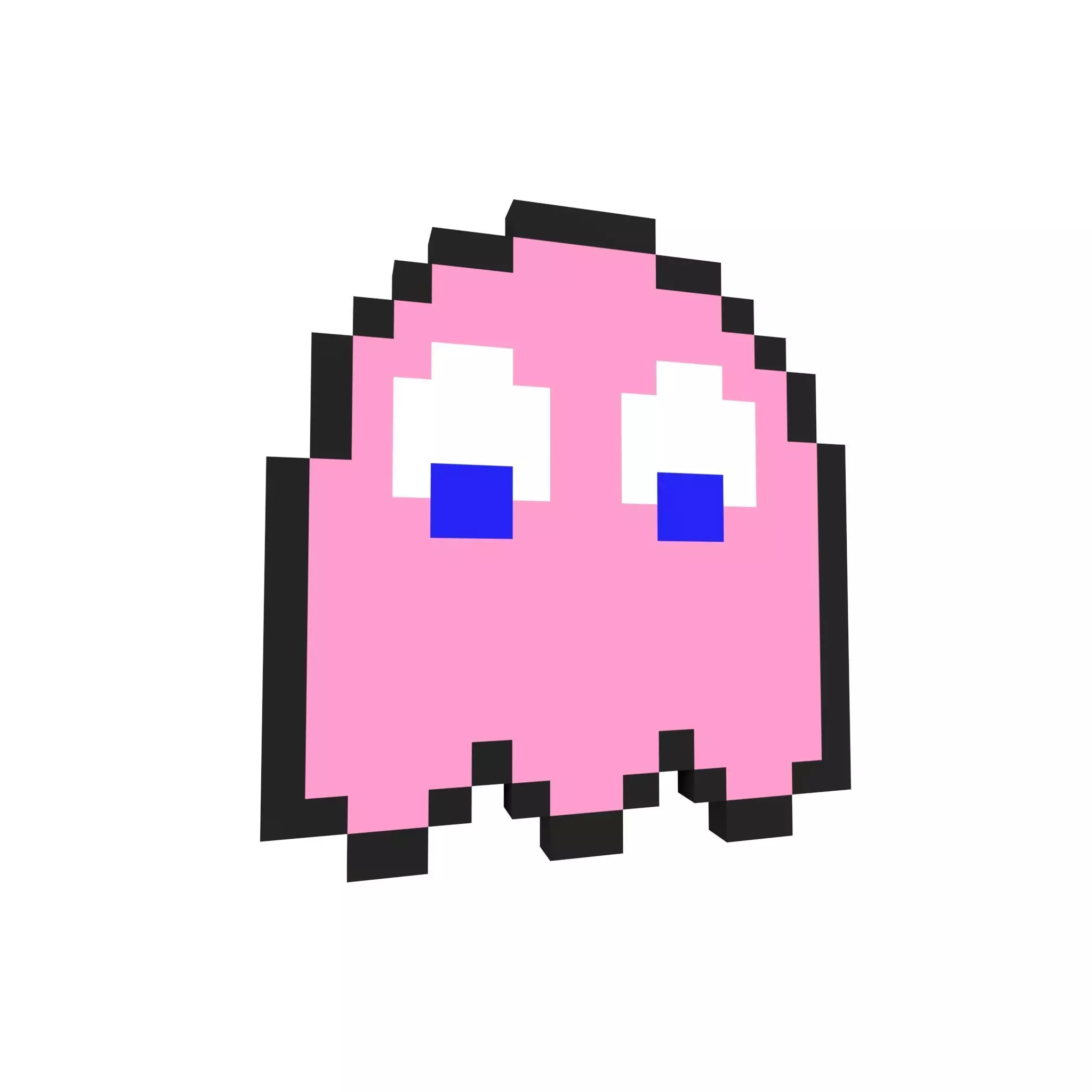 Pixel Pinky v1 002 Low-poly 3D model_0