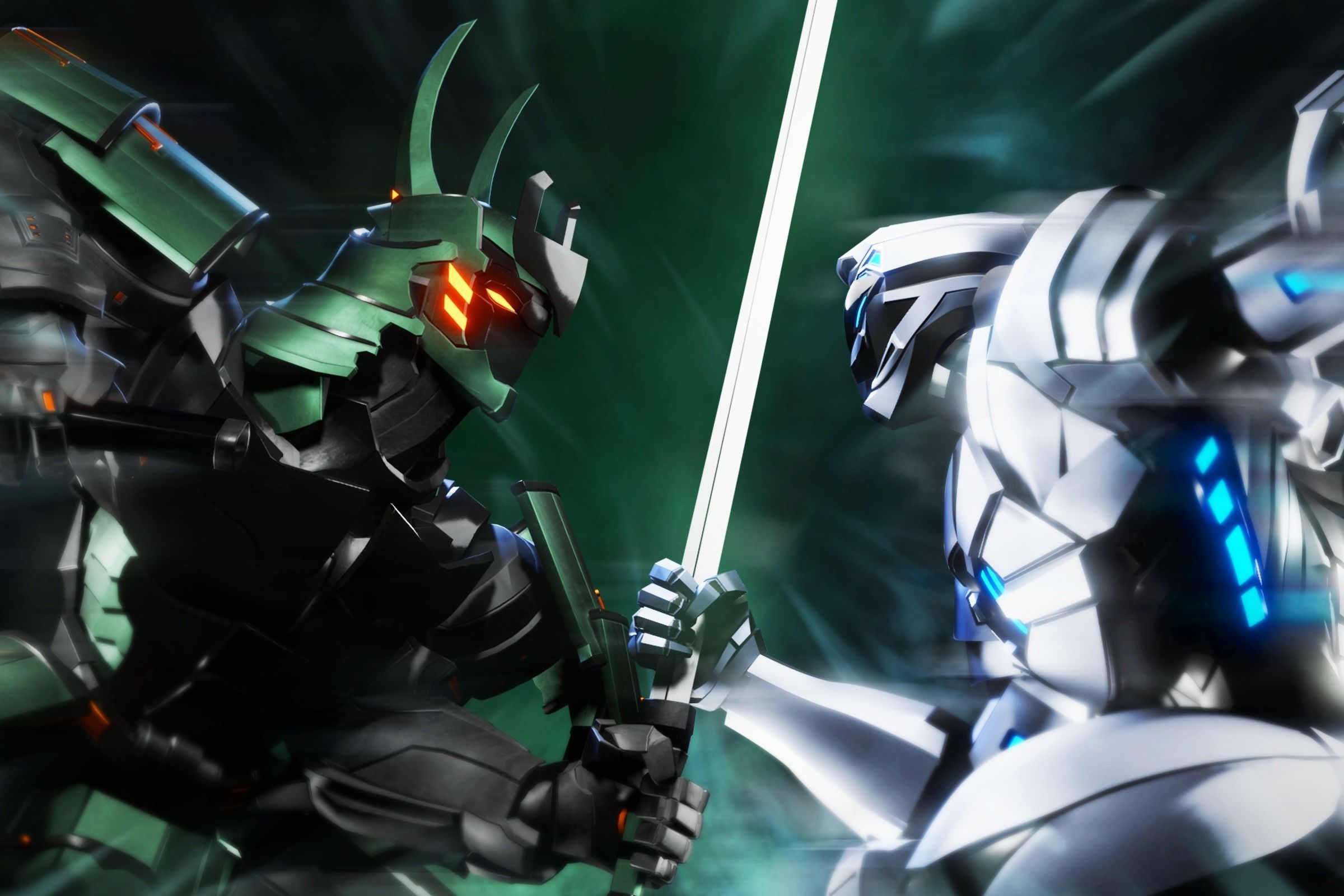  Samurai Robot asset Low-poly 3D model_5