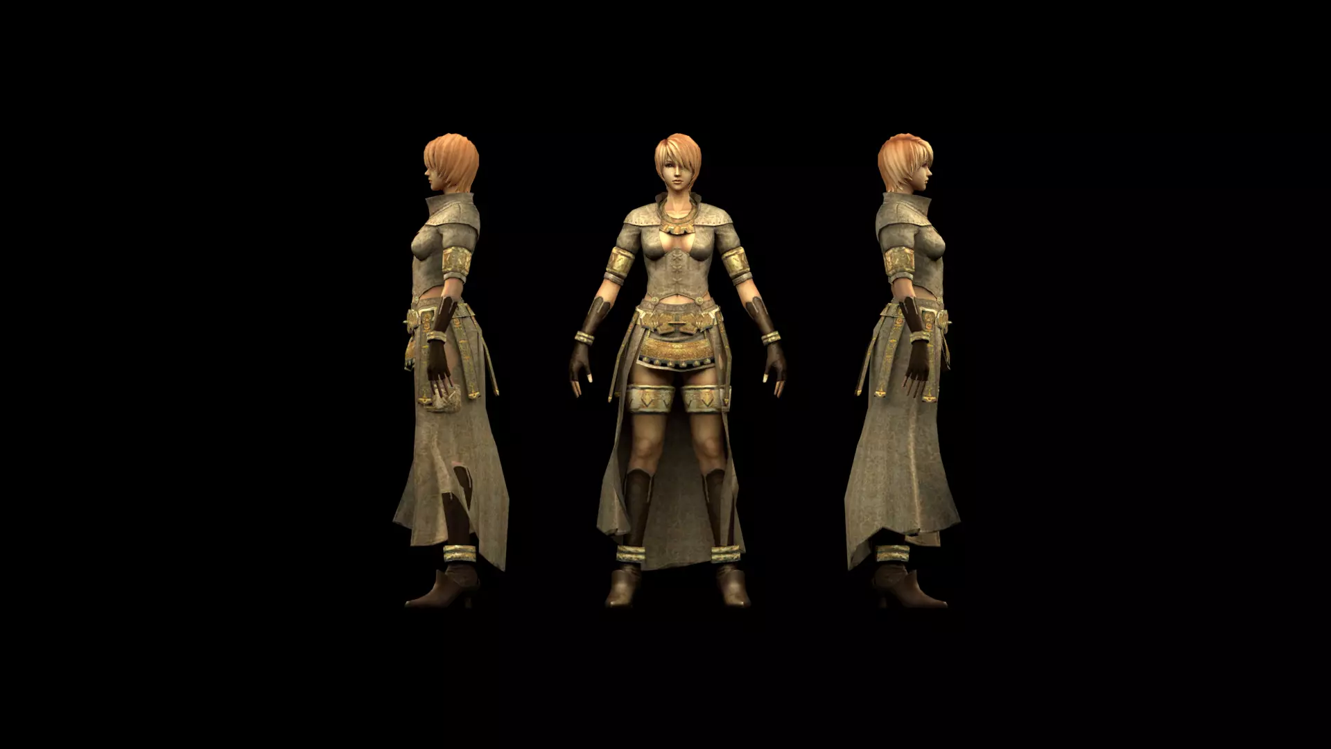 Elf Girl Low-poly 3D model_0