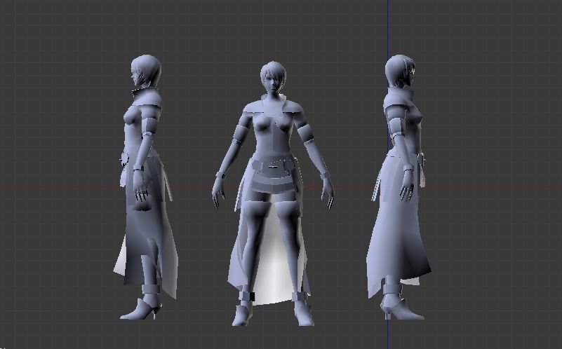 Elf Girl Low-poly 3D model_2