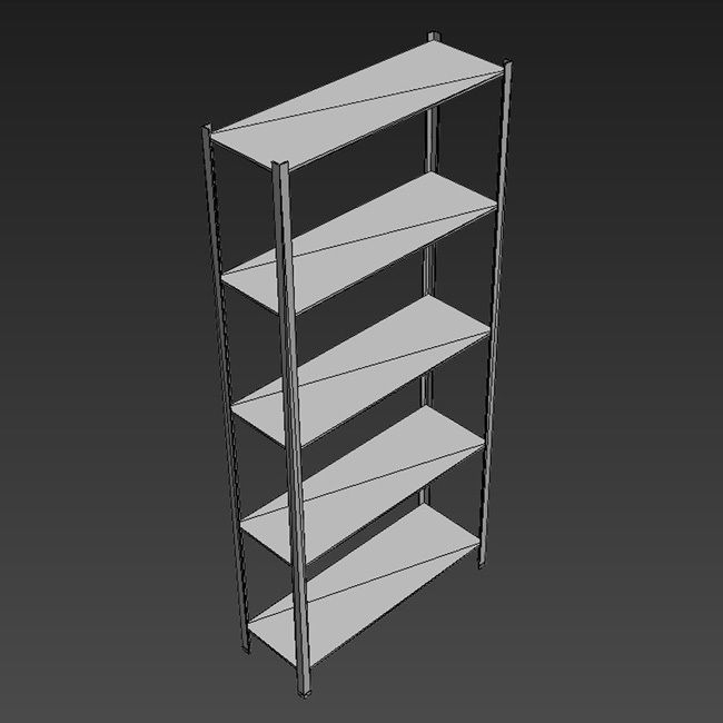 Rack standard Low-poly 3D model_4