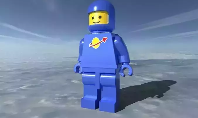 Lego Astronaut Low-poly 3D model
