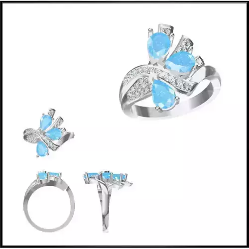 JCD Format Unique color stone rings jewelry cad institute