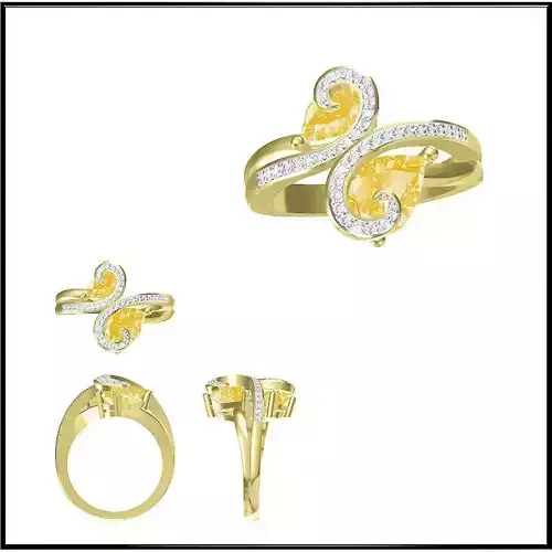 JCD Format Unique color stone rings for sale 3dm jewelry files