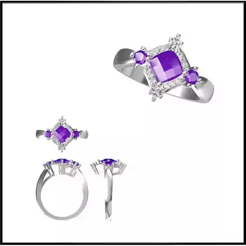 JCD Format Minimalist color stone rings jewelers file set