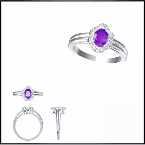 JCD Format Fancy color stone rings jewelry cad cam masters