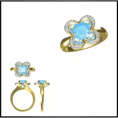 JCD Format Fancy color stone rings jewellery cad design