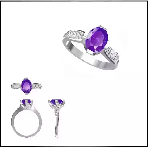 JCD Format Fancy color stone rings jewelcad