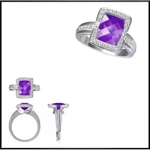 JCD Format Fancy color stone rings cad jewellery design course