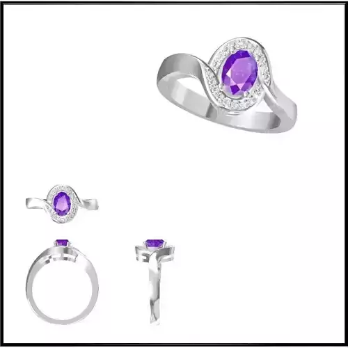 JCD Format Fancy color stone rings cad cam jewelry design