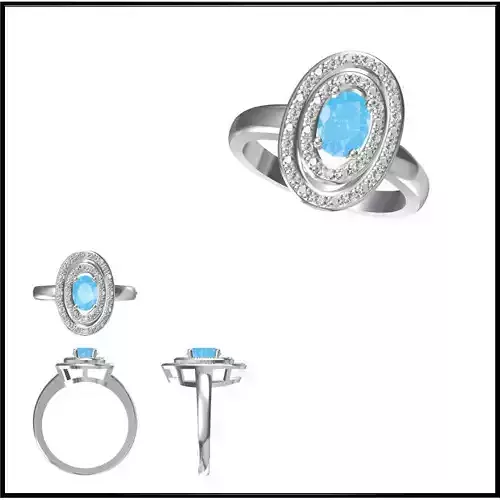 JCD Format Fancy color stone rings autocad jewelry