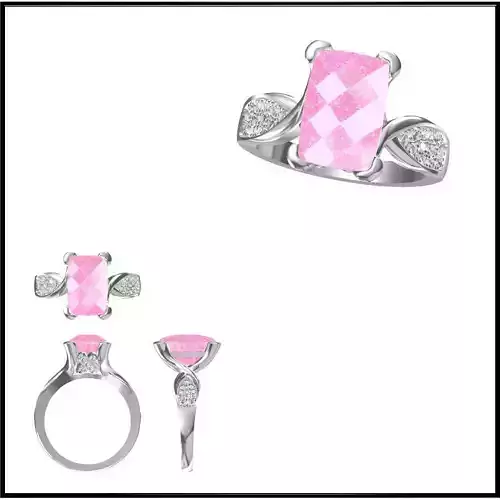 JCD Format Fancy color stone rings 3dm jewelry