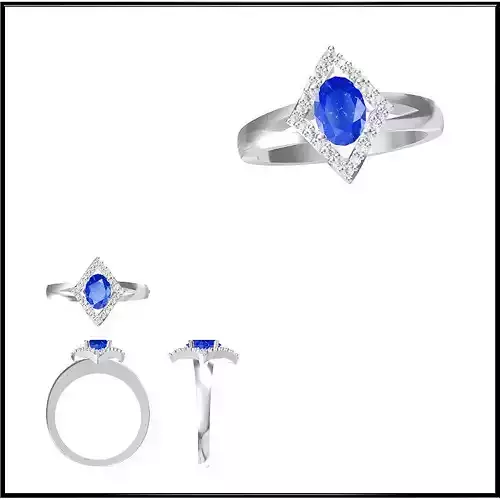 JCD Format Fancy color stone rings 3d jewellery design course