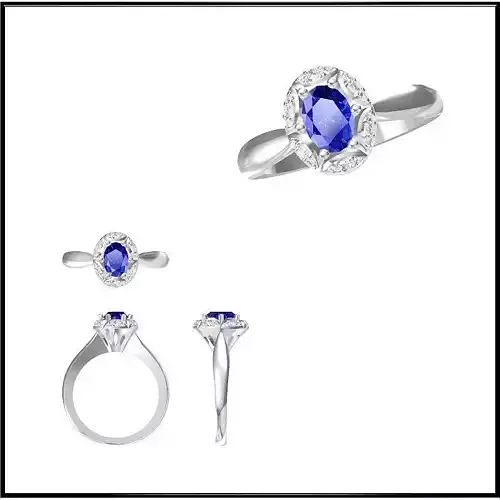 JCD Format Fancy color stone rings 3d cad jewelry design