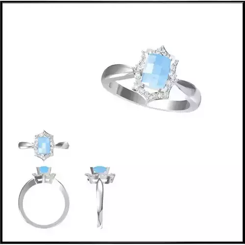 JCD Format  Diamond color stone rings wax files jewelry