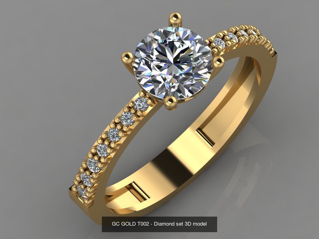 GC GOLD - Diamond gold  3D Model Collection_2