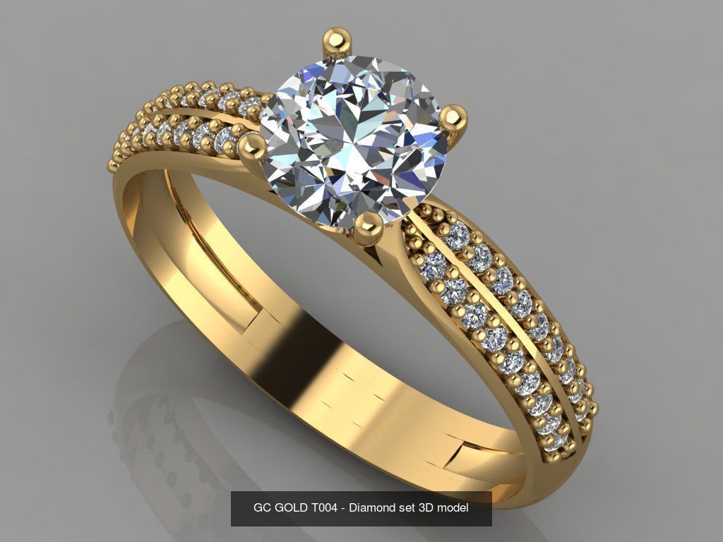 GC GOLD - Diamond gold  3D Model Collection_4