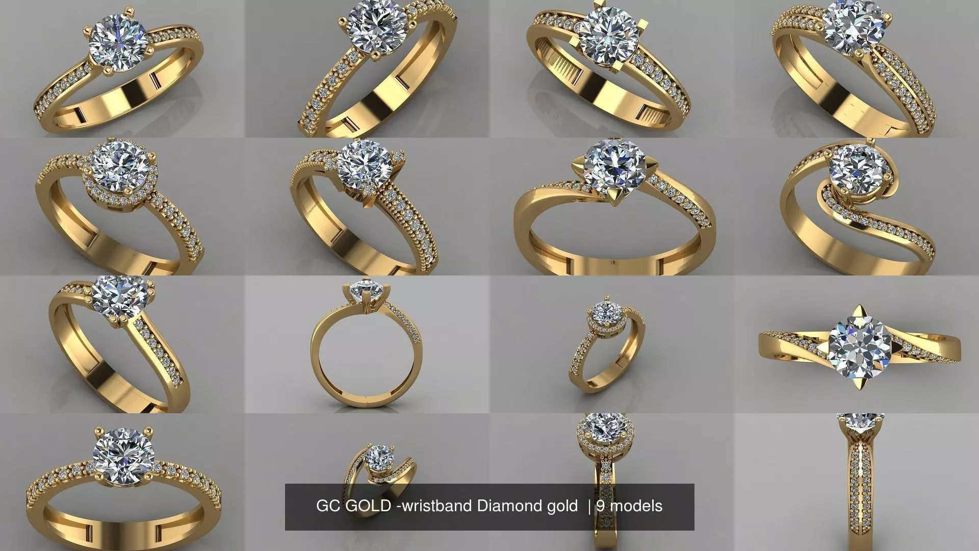 GC GOLD - Diamond gold  3D Model Collection_0