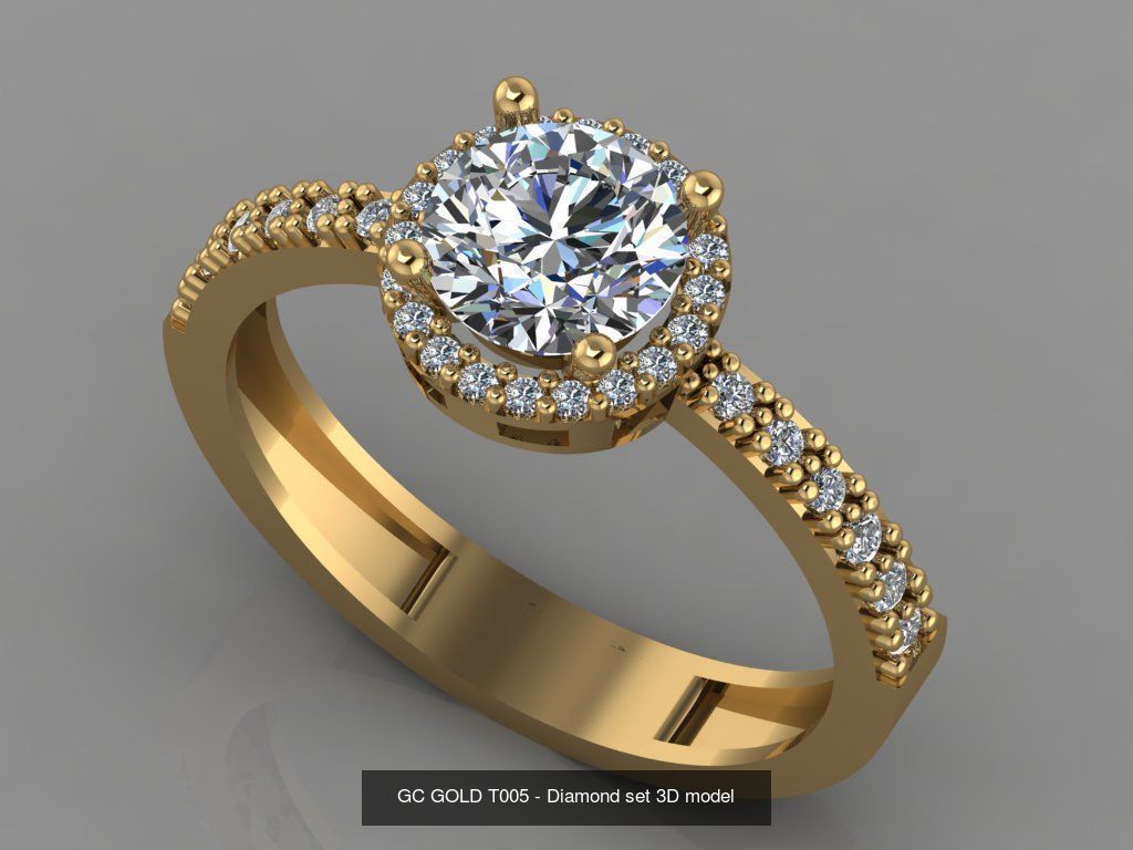 GC GOLD - Diamond gold  3D Model Collection_5