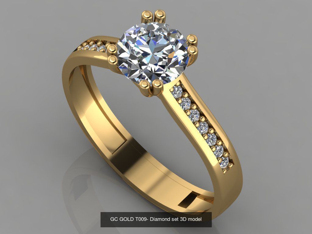GC GOLD - Diamond gold  3D Model Collection_9