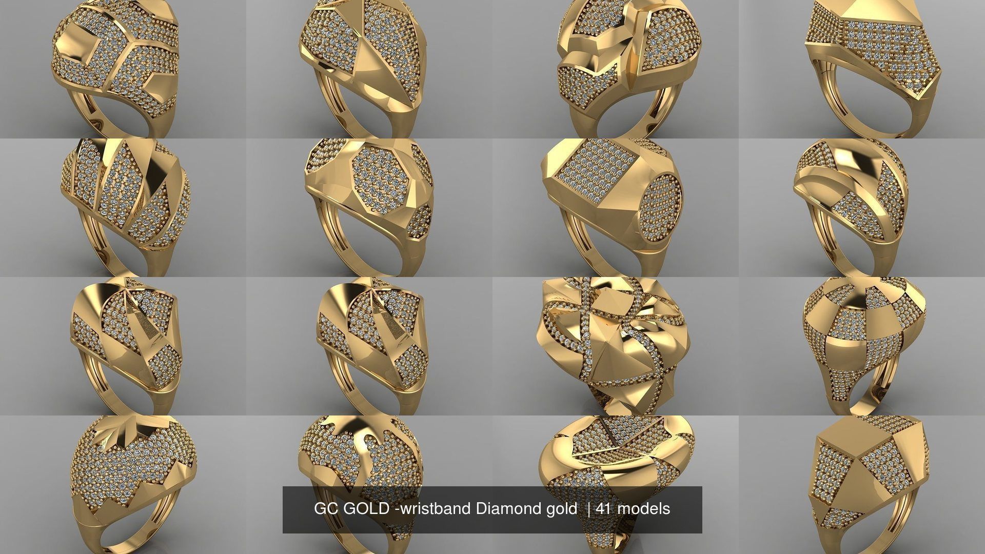 GC GOLD -Diamond gold  3D Model Collection_2